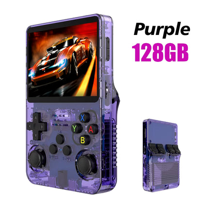 NEW Red  128GB Retro Handheld Video Game Console Linux System 3.5 Inch IPS Screen Portable Pocket 64GB Gaming Boys Gift